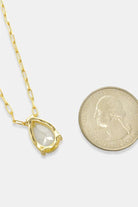 OMG BLINGS Pear Cut CZ Necklace In Gold-Necklaces-OMG BLINGS-Deja Nu Boutique, Women's Fashion Boutique in Lampasas, Texas