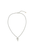 Omg Bling CZ Cross Necklace In Rhodium (Silver)-Necklaces-OMG BLINGS-Deja Nu Boutique, Women's Fashion Boutique in Lampasas, Texas