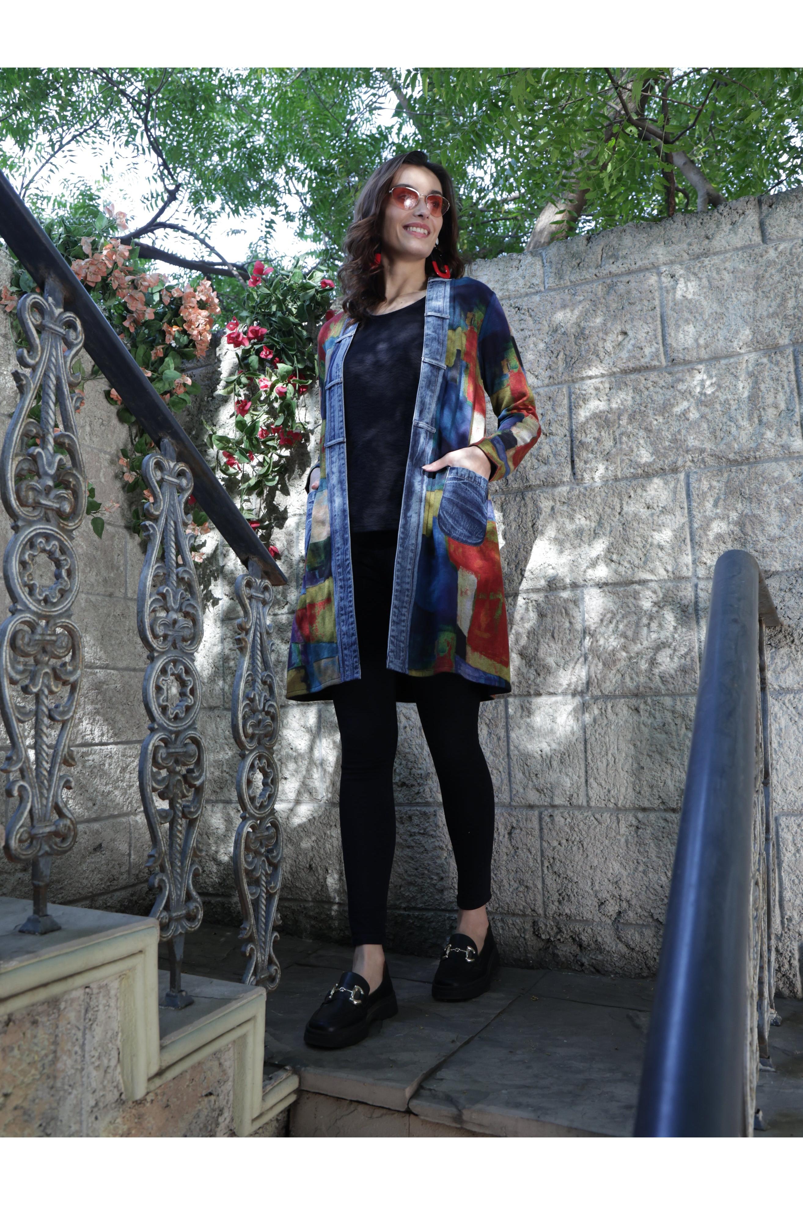 Parsley & Sage Edith Reversible Open Front Jacket-Jackets-Parsley & Sage-Deja Nu Boutique, Women's Fashion Boutique in Lampasas, Texas