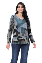 Parsley & Sage Jodie Reversible V-Neck Top-Tops-Parsley & Sage-Deja Nu Boutique, Women's Fashion Boutique in Lampasas, Texas