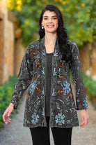 Parsley & Sage Nancy Embroidered Open Front Jacket-Jackets-Parsley & Sage-Deja Nu Boutique, Women's Fashion Boutique in Lampasas, Texas