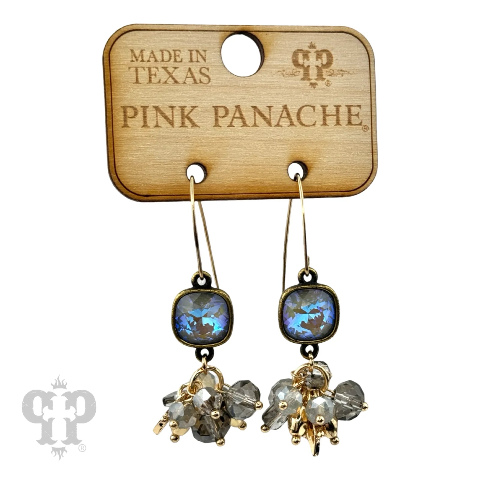 Pink Panache Bead Cluster Dangle Earring With Austrian Crystal-Earrings-Pink Panache-Deja Nu Boutique, Women's Fashion Boutique in Lampasas, Texas