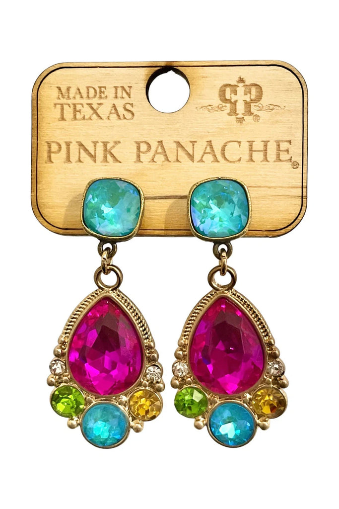Pink Panache Multi Color Teardrop Earring-Earrings-Pink Panache-Deja Nu Boutique, Women's Fashion Boutique in Lampasas, Texas