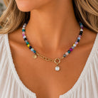 Pink Panache Multi-Color Bead Necklace with Austrian Crystal-Necklace-Pink Panache-Deja Nu Boutique, Women's Fashion Boutique in Lampasas, Texas