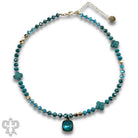 Pink Panache Turquoise Clover Bead Necklace with Austrian Crystal-Necklace-Pink Panache-Deja Nu Boutique, Women's Fashion Boutique in Lampasas, Texas