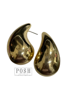 Posh By Pink Panache Large Raindrop Earring In Gold-Earrings-Posh Jewelry Co.-Deja Nu Boutique, Women's Fashion Boutique in Lampasas, Texas