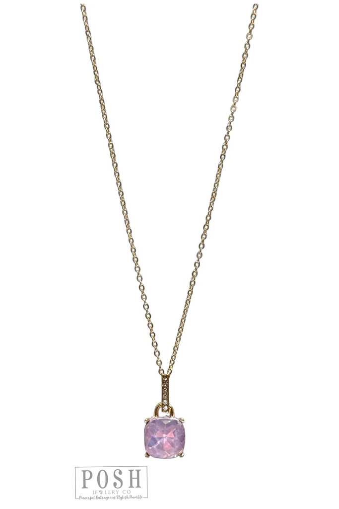 Posh By Pink Panache Purple Necklace With Large Purple Pendant-Necklaces-Posh Jewelry Co.-Deja Nu Boutique, Women's Fashion Boutique in Lampasas, Texas