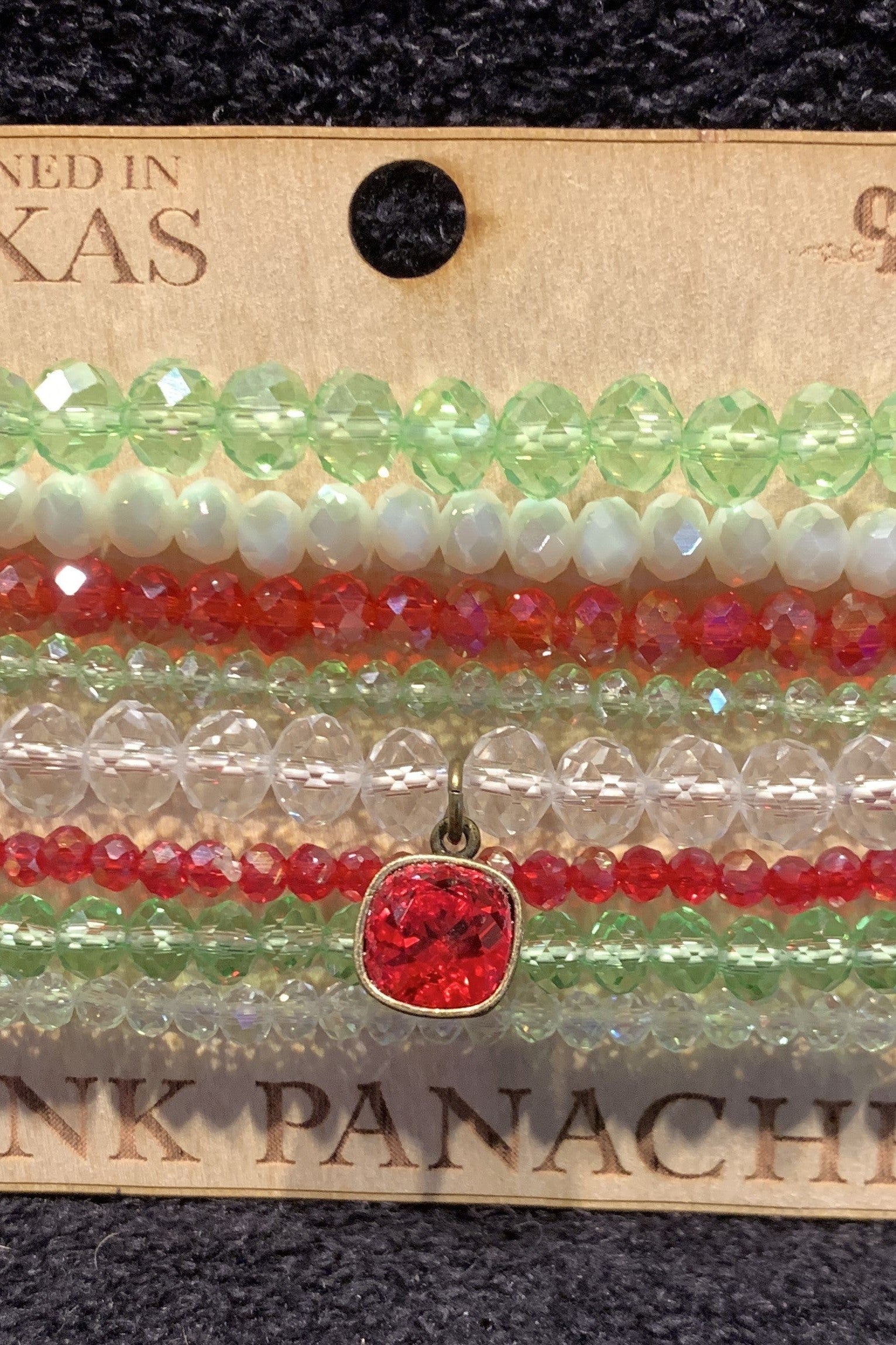 Posh Jewelry Nine Strand Crystal Beaded Christmas Bracelet Set-Bracelets-Posh Jewelry Co.-Deja Nu Boutique, Women's Fashion Boutique in Lampasas, Texas