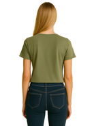 Project Social T Flora U-Neck Tee – Sage Leaf-T-Shirts-Project Social T-Deja Nu Boutique, Women's Fashion Boutique in Lampasas, Texas