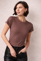 Project Social T You Got It Washed Baby Tee in Deep Taupe-T-Shirts-Project Social T-Deja Nu Boutique, Women's Fashion Boutique in Lampasas, Texas