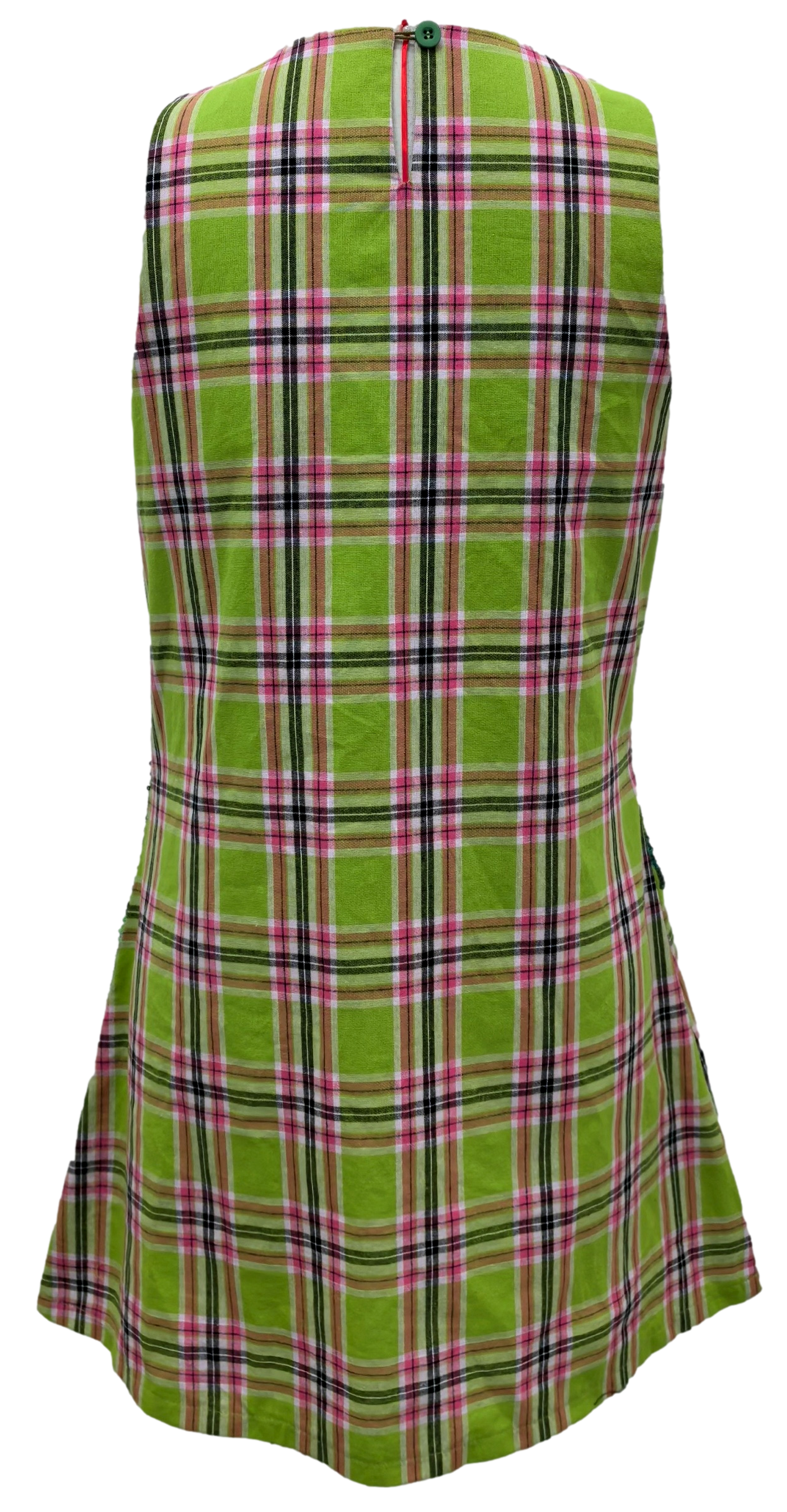 Queen Of Sparkles Green Plaid Oversized Shamrock Cotton Tank Dress-Dresses-Queen Of Sparkles-Deja Nu Boutique, Women's Fashion Boutique in Lampasas, Texas