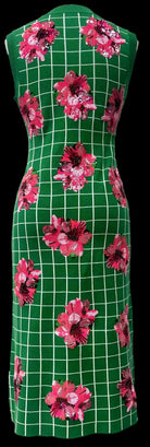 Queen Of Sparkles Green & White Checkered Pink Azalea Knit Midi Dress-Midi Dresses-Queen Of Sparkles-Deja Nu Boutique, Women's Fashion Boutique in Lampasas, Texas
