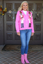 Queen Of Sparkles Pink Nutcracker Cardigan-Cardigans & Kimonos-Queen Of Sparkles-Deja Nu Boutique, Women's Fashion Boutique in Lampasas, Texas