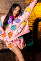 Queen Of Sparkles Light Pink Multi Pumpkin Sweatshirt-Tops-Queen Of Sparkles-Deja Nu Boutique, Women's Fashion Boutique in Lampasas, Texas