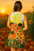 Queen Of Sparkles Multi Farm with Knit Sunflowers Tank Dress-Dresses-Queen Of Sparkles-Deja Nu Boutique, Women's Fashion Boutique in Lampasas, Texas
