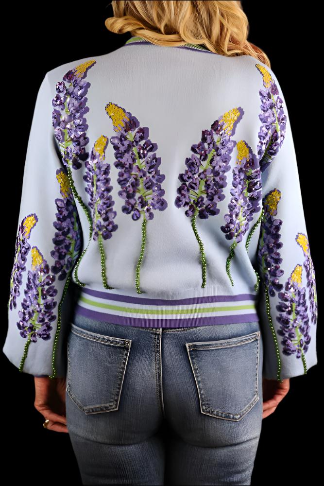 Queen Of Sparkles Pale Blue Bonnets Cardigan-Sweaters-Queen Of Sparkles-Deja Nu Boutique, Women's Fashion Boutique in Lampasas, Texas