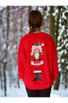 Queen Of Sparkles Red Metallic Santa Nutcracker Sweatshirt-Sweaters-Queen Of Sparkles-Deja Nu Boutique, Women's Fashion Boutique in Lampasas, Texas