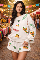 Queen of Sparkles Beige Cinco Icon Sweatshirt-sweatshirt-Queen Of Sparkles-Deja Nu Boutique, Women's Fashion Boutique in Lampasas, Texas