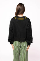 Queen of Sparkles Black Christmas Necklace Sweatshirt-sweatshirt-Queen Of Sparkles-Deja Nu Boutique, Women's Fashion Boutique in Lampasas, Texas