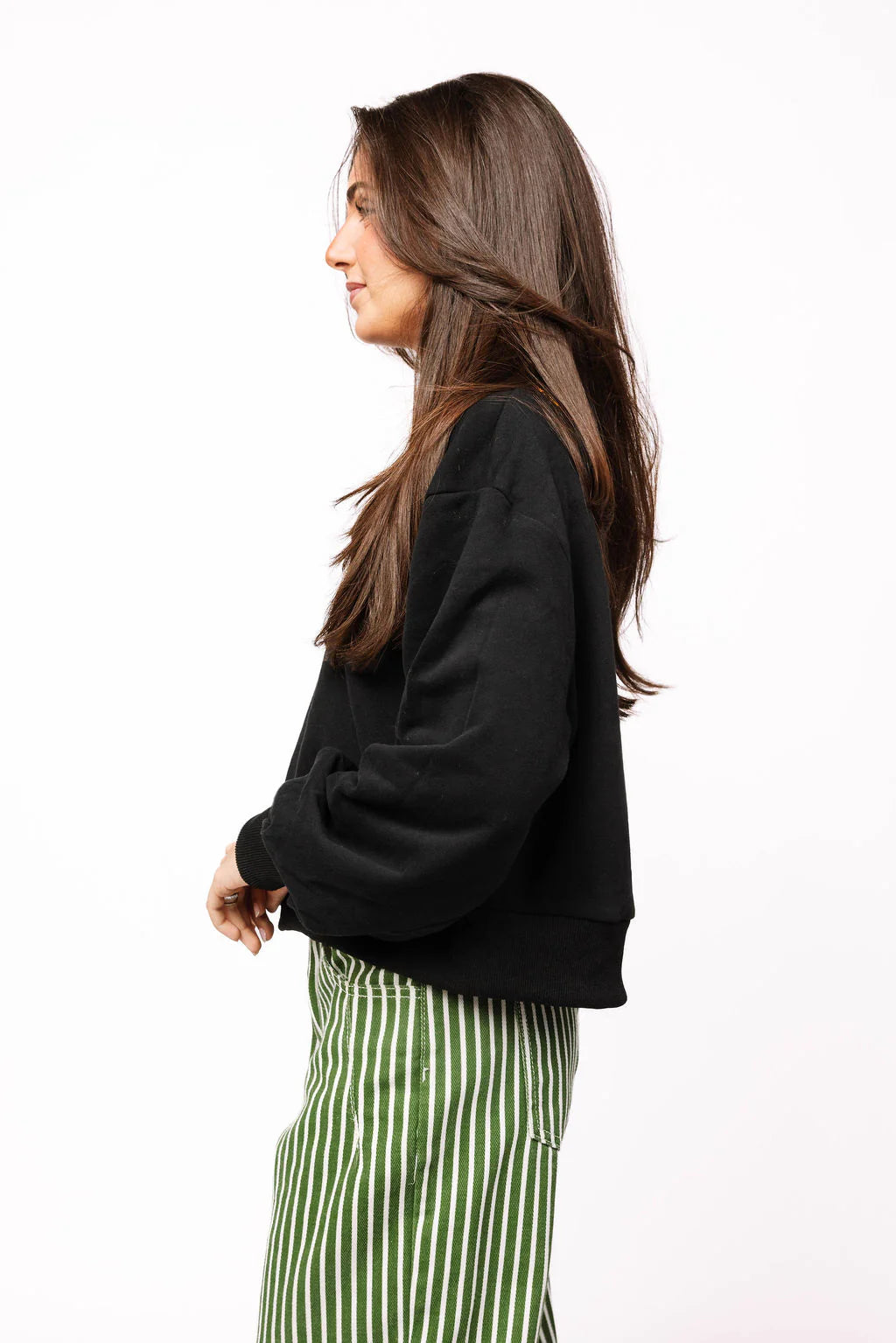 Queen of Sparkles Black Christmas Necklace Sweatshirt-sweatshirt-Queen Of Sparkles-Deja Nu Boutique, Women's Fashion Boutique in Lampasas, Texas