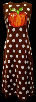 Queen of Sparkles Brown Polka Dot Pumpkin Knit Midi Tank Dress-Midi Dresses-Queen Of Sparkles-Deja Nu Boutique, Women's Fashion Boutique in Lampasas, Texas