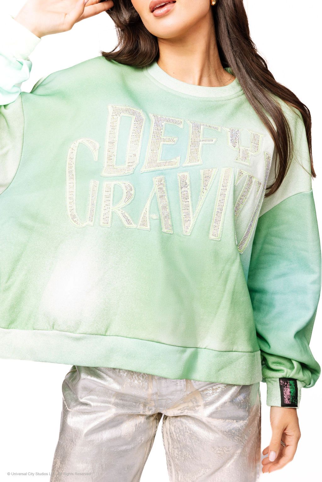 Queen of Sparkles Licensed Defy Gravity Sweatshirt-Tops-Queen Of Sparkles-Deja Nu Boutique, Women's Fashion Boutique in Lampasas, Texas