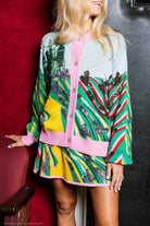 Queen of Sparkles Licensed Yellow Brick Road to Oz Button Up Cardigan-Cardigans & Kimonos-Queen Of Sparkles-Deja Nu Boutique, Women's Fashion Boutique in Lampasas, Texas