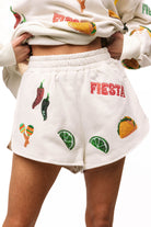 Queen of Sparkles Beige Cinco Icon Short-Shorts-Queen Of Sparkles-Deja Nu Boutique, Women's Fashion Boutique in Lampasas, Texas