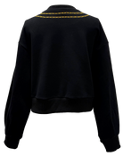 Queen of Sparkles Black Christmas Necklace Sweatshirt-sweatshirt-Queen Of Sparkles-Deja Nu Boutique, Women's Fashion Boutique in Lampasas, Texas