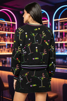 Queen of Sparkles Black Multi Rainbow Martini Skirt Skort-skort-Queen Of Sparkles-Deja Nu Boutique, Women's Fashion Boutique in Lampasas, Texas