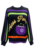 Queen of Sparkles Black, Purple, Orange & Green Stripe “Hocus Pocus” Long Sleeve Sweater-Sweaters-Queen Of Sparkles-Deja Nu Boutique, Women's Fashion Boutique in Lampasas, Texas