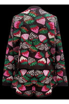 Queen of Sparkles Brown Multi Sequin Strawberry Tie-Up Sweater-Sweaters-Queen Of Sparkles-Deja Nu Boutique, Women's Fashion Boutique in Lampasas, Texas