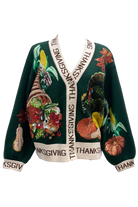 Queen of Sparkles Dark Green Thanksgiving Button Cardigan-Cardigans & Kimonos-Queen Of Sparkles-Deja Nu Boutique, Women's Fashion Boutique in Lampasas, Texas