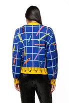 Queen of Sparkles Multi School Supplies Ruler Trim Button Up Cardigan-Cardigans & Kimonos-Queen Of Sparkles-Deja Nu Boutique, Women's Fashion Boutique in Lampasas, Texas