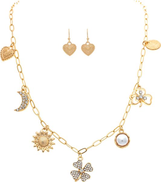 Rain Jewelry Gold Classic Charming Charms Necklace Set-Necklace Set-Rain Jewelry Collection-Deja Nu Boutique, Women's Fashion Boutique in Lampasas, Texas
