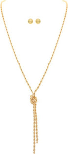 Rain Jewelry Gold Love Me Knot Rope Chain Necklace Set-Necklace Set-Rain Jewelry Collection-Deja Nu Boutique, Women's Fashion Boutique in Lampasas, Texas