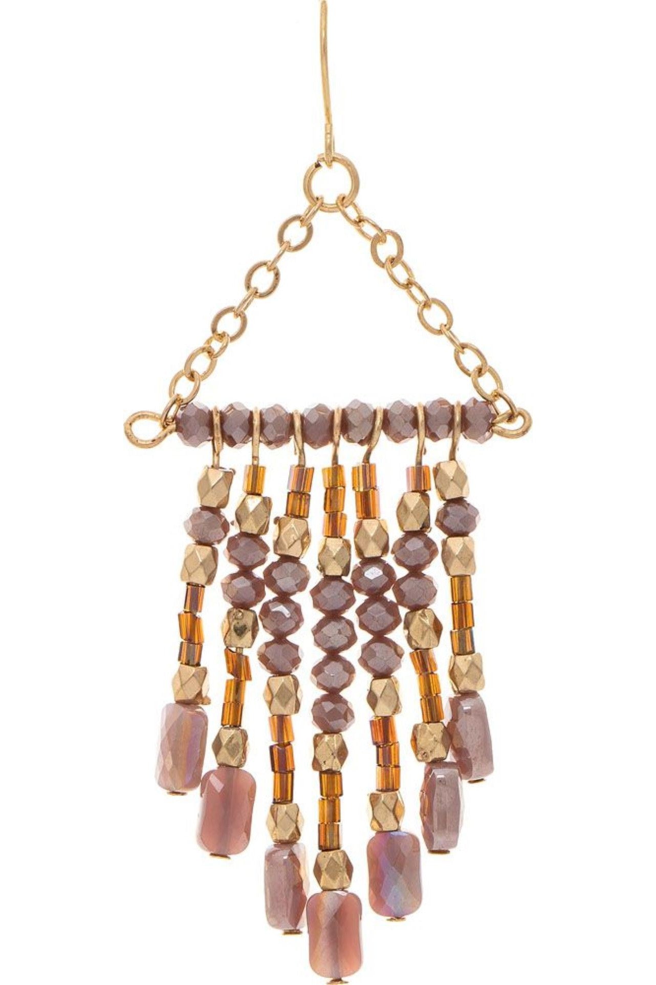 Rain Jewelry Gold Purple Glass Chandelier Fringe Earring-Earrings-Rain Jewelry Collection-Deja Nu Boutique, Women's Fashion Boutique in Lampasas, Texas