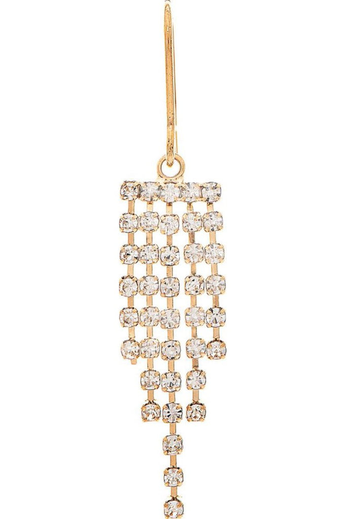 Rain Jewelry Gold Water Fall Fringe Cubic Zirconia Earring-Earrings-Rain Jewelry Collection-Deja Nu Boutique, Women's Fashion Boutique in Lampasas, Texas