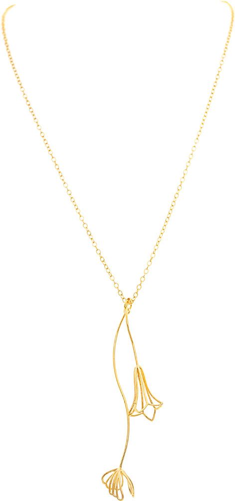 Rain Jewelry Gold Wispy Flower Blooms Drop Necklace Set-Necklace Set-Rain Jewelry Collection-Deja Nu Boutique, Women's Fashion Boutique in Lampasas, Texas