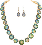 Rain Jewelry Gold & Mystic Opal Gems Necklace-Necklace Set-Rain Jewelry Collection-Deja Nu Boutique, Women's Fashion Boutique in Lampasas, Texas