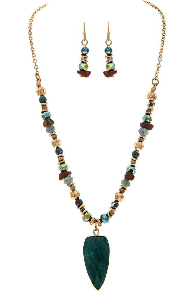 Rain Jewelry Multicolored Semi Precious Stone Necklace Set-Jewelry Sets-Rain Jewelry Collection-Deja Nu Boutique, Women's Fashion Boutique in Lampasas, Texas