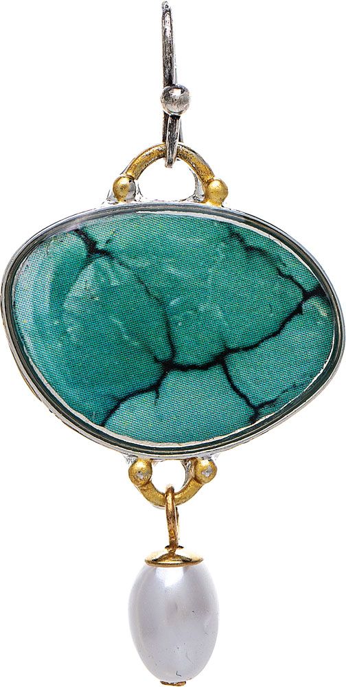 Rain Jewelry Silver Blue Veined Inlay Oval Pearl Drop Earring-Earrings-Rain Jewelry Collection-Deja Nu Boutique, Women's Fashion Boutique in Lampasas, Texas