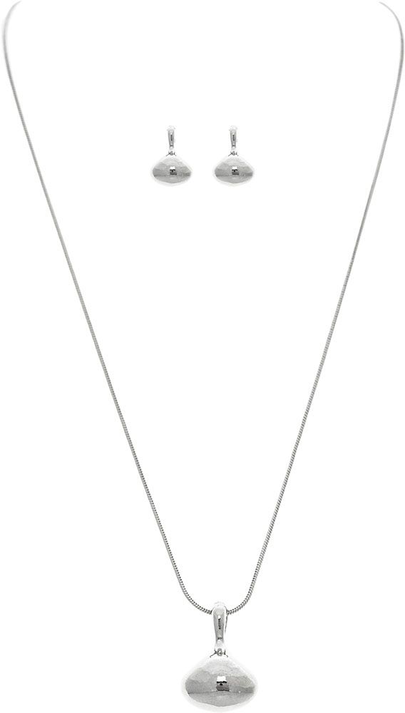 Rain Jewlery Shiny Silver Bauble Drop Necklace Set-Necklaces-Rain Jewelry Collection-Deja Nu Boutique, Women's Fashion Boutique in Lampasas, Texas