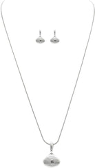 Rain Jewlery Shiny Silver Bauble Drop Necklace Set-Necklaces-Rain Jewelry Collection-Deja Nu Boutique, Women's Fashion Boutique in Lampasas, Texas