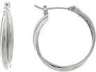 Rain Jewelry Silver 14K Plated Hypoallergenic Twist Wire Hoop Earrings – .75”-Earrings-Rain Jewelry Collection-Deja Nu Boutique, Women's Fashion Boutique in Lampasas, Texas