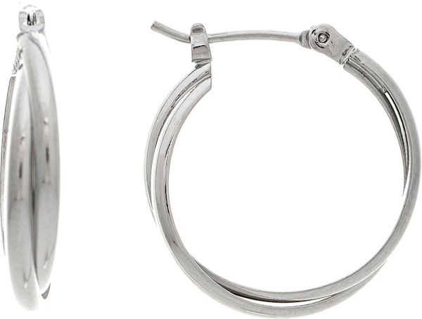 Rain Jewelry Silver 14K Plated Hypoallergenic Twist Wire Hoop Earrings – .75”-Earrings-Rain Jewelry Collection-Deja Nu Boutique, Women's Fashion Boutique in Lampasas, Texas