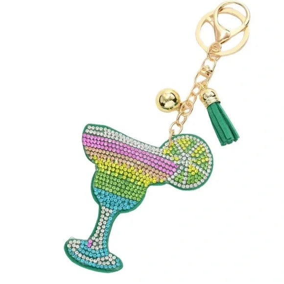 🍹 Rainbow Margarita Purse Charm – Sip, Sparkle, Repeat!-purse charm-Deja Nu Tx-Deja Nu Boutique, Women's Fashion Boutique in Lampasas, Texas