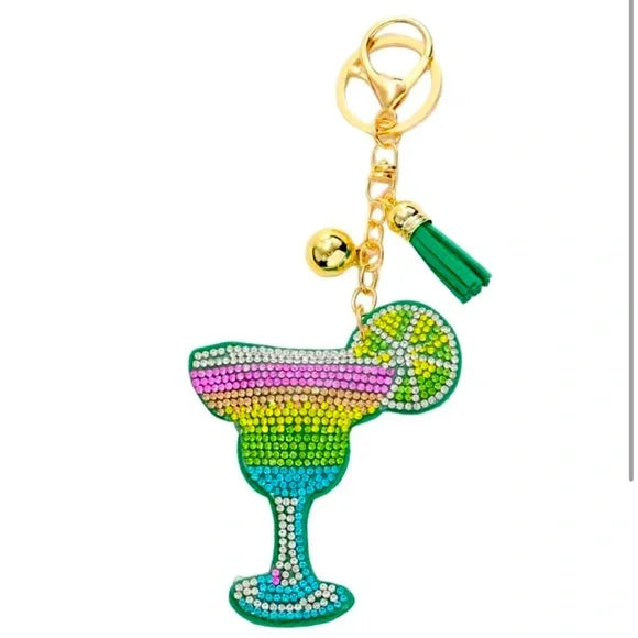 🍹 Rainbow Margarita Purse Charm – Sip, Sparkle, Repeat!-purse charm-Deja Nu Tx-Deja Nu Boutique, Women's Fashion Boutique in Lampasas, Texas