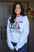 Rose Canyon Ranch Free 2 B Real Housewives Of The North Pole White Sweatshirt-Tops-Rose Canyon Ranch Free 2 B-Deja Nu Boutique, Women's Fashion Boutique in Lampasas, Texas