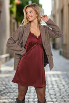 Sadie & Sage Ambition Houndstooth Blazer in Dark Brown-Blazers-Sadie & Sage-Deja Nu Boutique, Women's Fashion Boutique in Lampasas, Texas